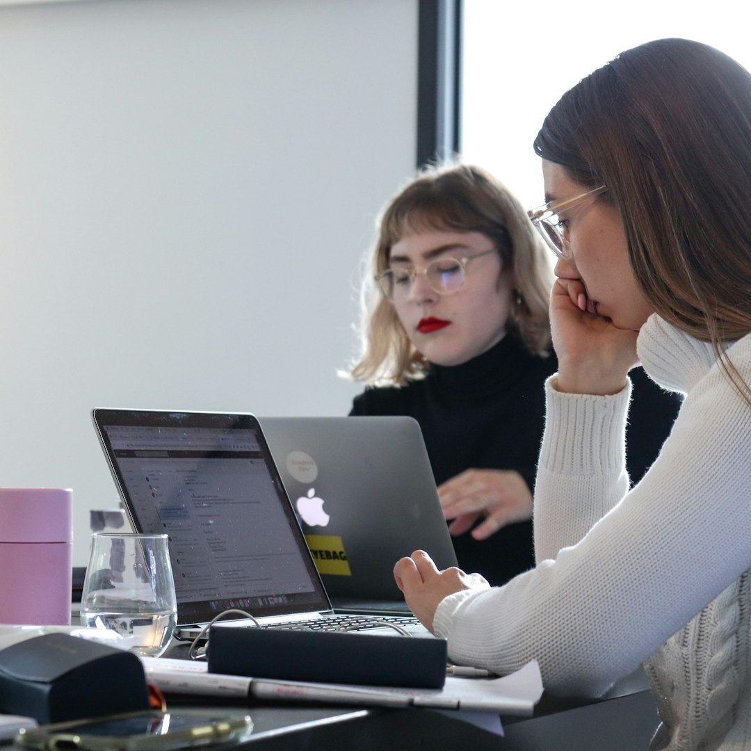 Young female tech correspondent