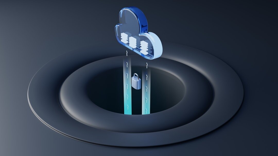 Cloud computing concept with server racks